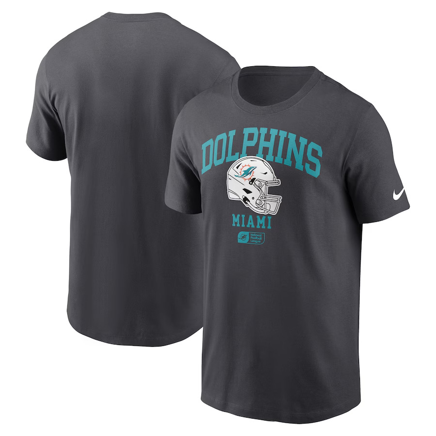Men 2025 NFL Miami Dolphins Grey T shirts